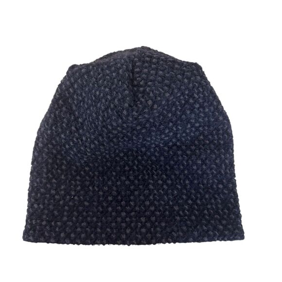 Mel En Stel Unisex Beanie Wool Textured Slouchy Modern Lux Lined Black Small EUC - Picture 3 of 13